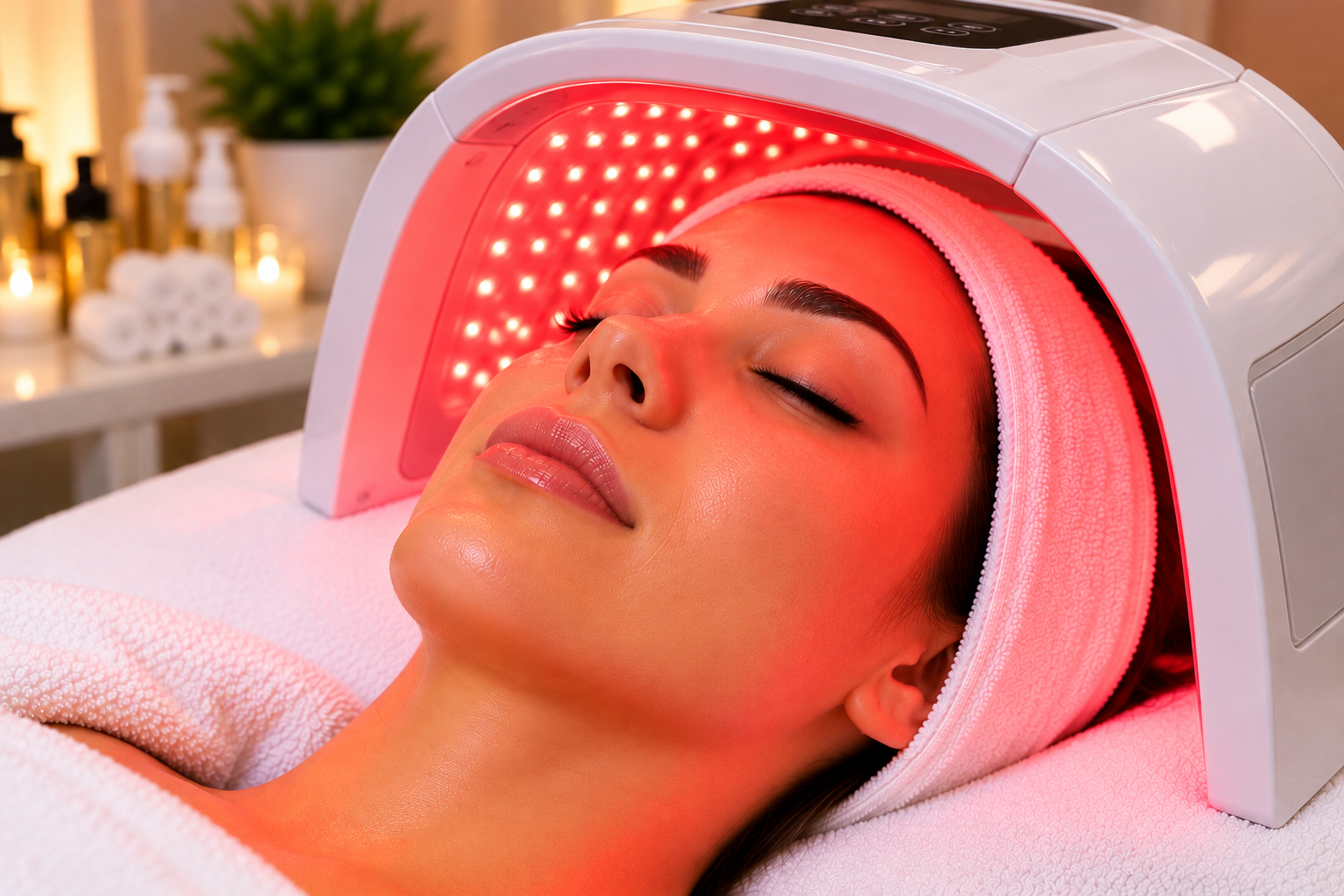 Terapia de luz LED facial