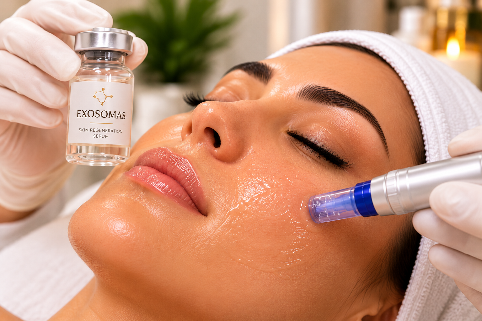 Tratamiento facial con exosomas